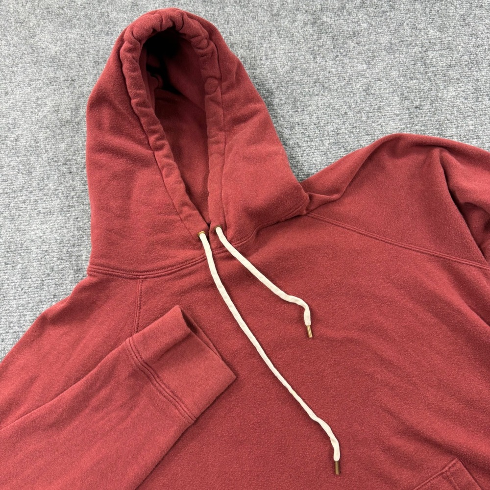 Obey Hoodie Medium Red Raglan Sleeve‎ Fleece Pullover Men's